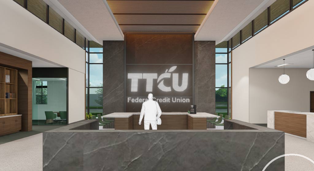 Midtown_Featured Interior rendering of Midtown Branch