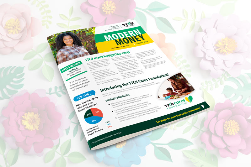 Cover of Newsletter on Flower Background