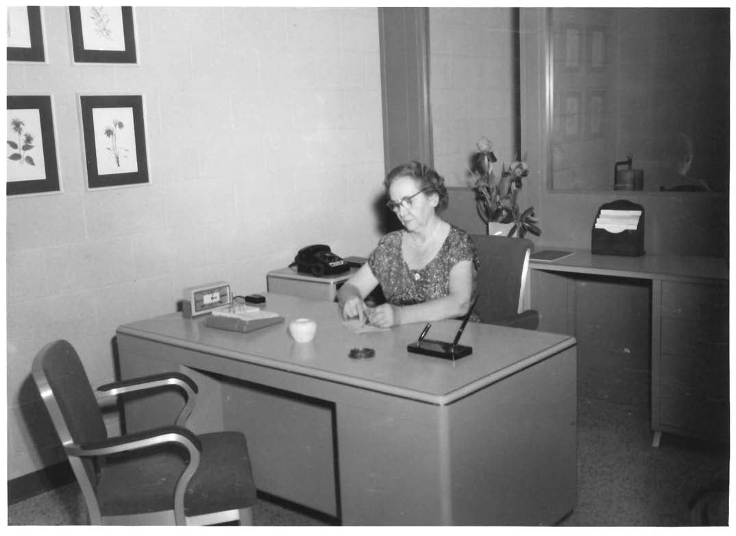 Woman sitting at desk